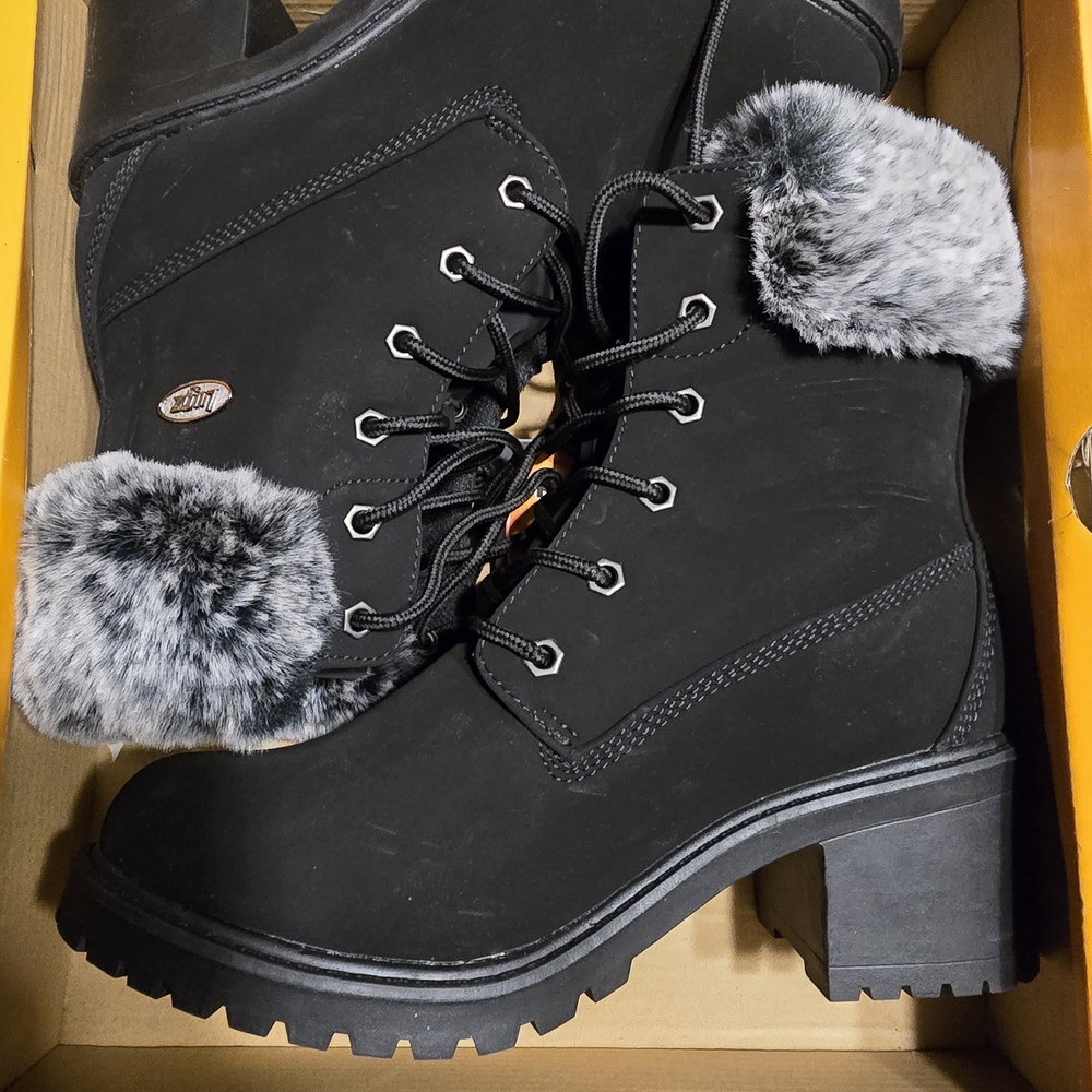 Women's Black Fur-Lined Boots